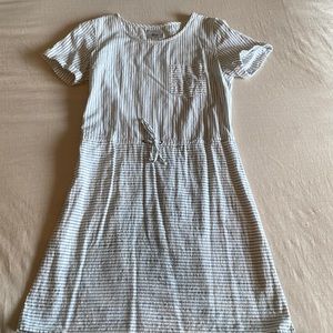 Casual linen striped dress